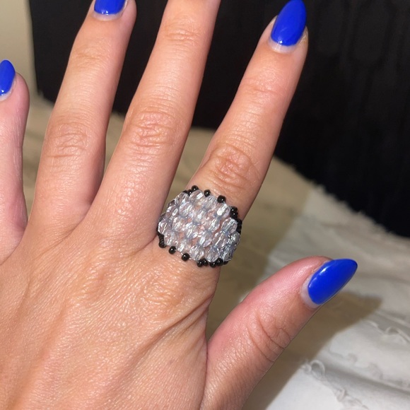 Beaded Ring - Adjustable- Handmade - Picture 1 of 3